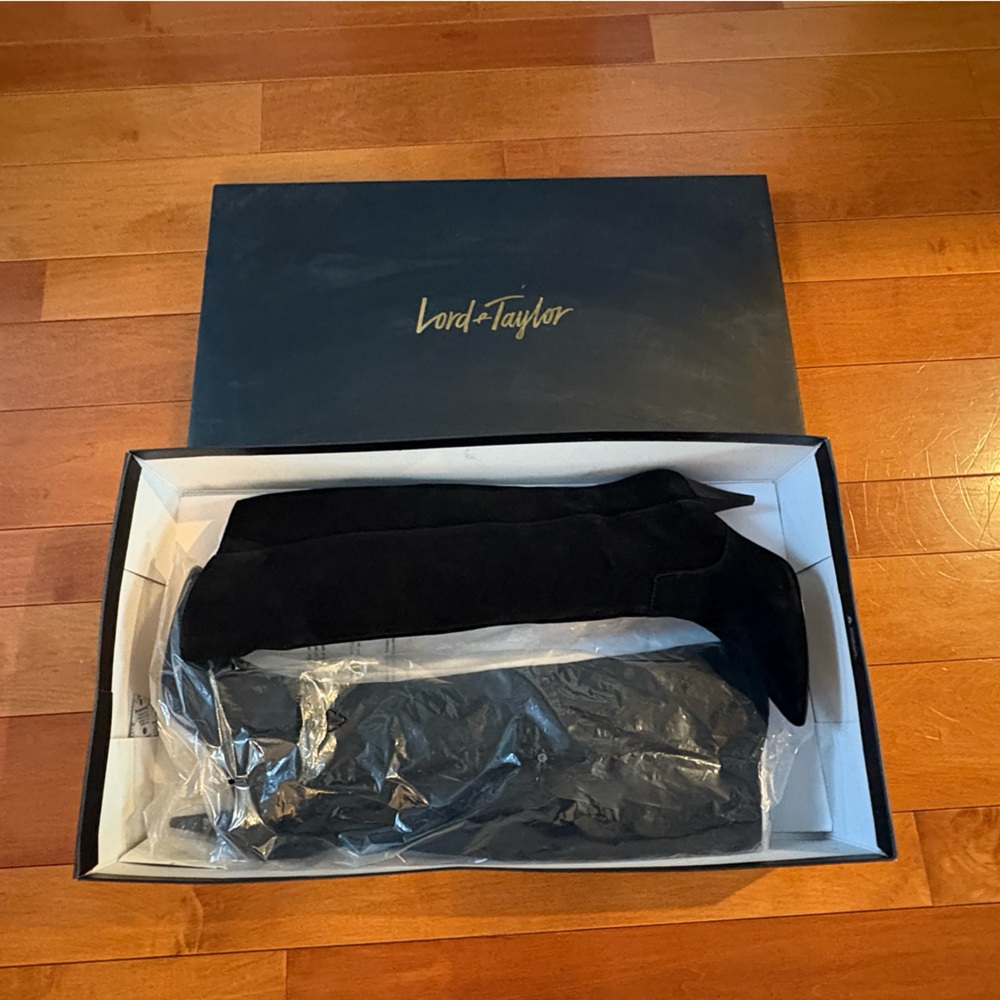 Lord & Taylor Black Suede Boots